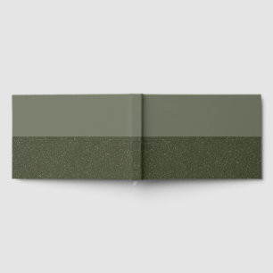Elegant Two-Tone Moss Green Guestbook – Customize