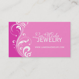 Elegant Two Tone Pink Business Card