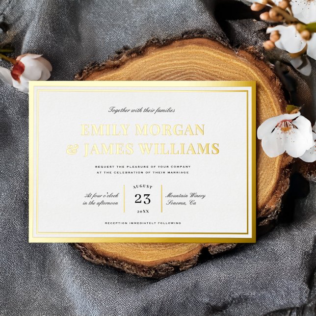 Elegant Type Classic Frame Wedding White + Gold (Creator Uploaded)