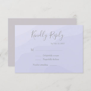 Elegant type lavender watercolor wedding rsvp invitation