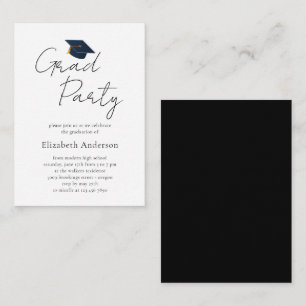 Elegant Typographic Graduation Party Card