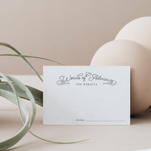 Elegant Typography Advice for the Bride Cards