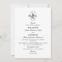 Elegant Typography Ampersand Monogram Wedding