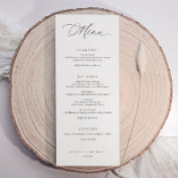 Elegant Typography Black & White Wedding Dinner
