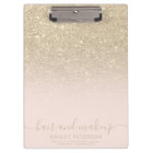 elegant typography blush light gold glitter ombre