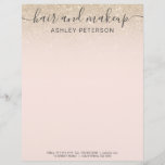 elegant typography blush light gold glitter ombre letterhead<br><div class="desc">elegant typography blush light gold glitter ombre letterhead</div>