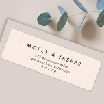 Elegant Typography Blush Pink Return Address Label<br><div class="desc">A stylish minimal return address label with classic typography in black on a feminine blush pink background. The text can be easily customized for a personal touch. A simple,  minimalist and contemporary design to stand out from the crowd!</div>