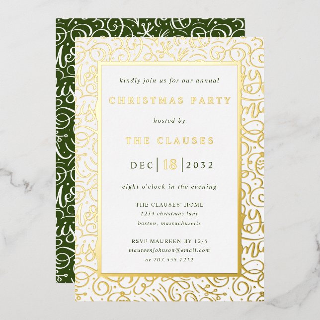 Elegant Typography Christmas Party (Front/Back)