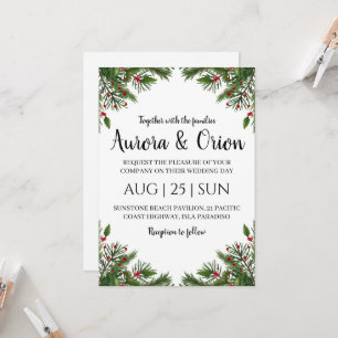 elegant typography christmas wedding cards
