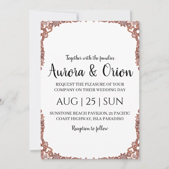 elegant typography christmas wedding cards (Front)