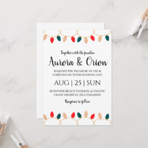 elegant typography christmas wedding cards