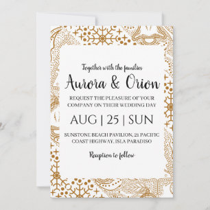 elegant typography christmas wedding cards