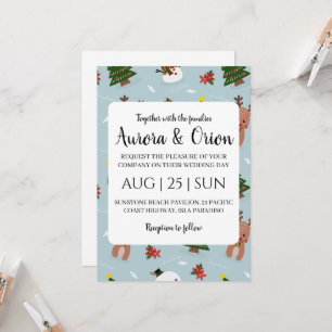 elegant typography christmas wedding cards