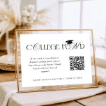 Elegant Typography Collage Fund QR CODE Graduation Poster<br><div class="desc">Celebrate a graduate’s next chapter with this elegant College Fund Graduation sign, Featuring a stylish blend of cursive and serif typography spelling “College Fund, ” topped with a decorative graduation mortarboard. The design includes space for a custom message, a convenient QR code for digital contributions, and personalization along the bottom...</div>