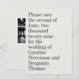 Elegant Typography Contemporary Photo QR Code Save The Date