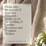 Elegant Typography Contemporary Save The Date Postcard<br><div class="desc">Classic Elegant Black and White Typography Minimalist Modern Wedding Save the Date Postcard</div>