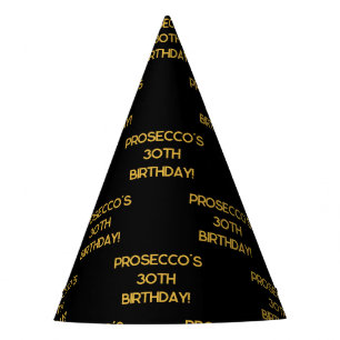 Elegant Typography Custom Birthday Party Hat