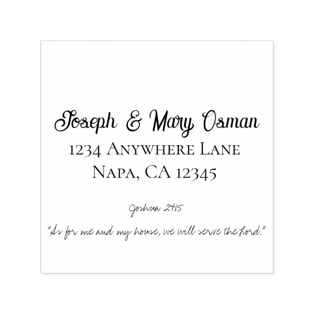 Elegant Typography Customizable Faith Scripture  Self-inking Stamp (Design)