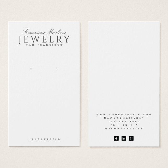 Elegant Typography Earring Jewellery  (Front & Back)