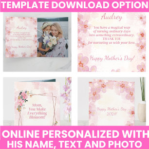 Elegant Typography Floral Modern Card