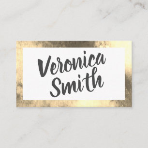 Elegant Typography / Gold Border Business Card