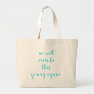  Elegant Typography Large Tote Bag
