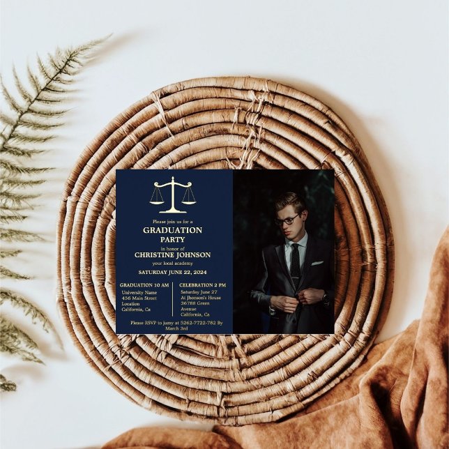 Elegant Typography Law School Graduation Party (Creator Uploaded)