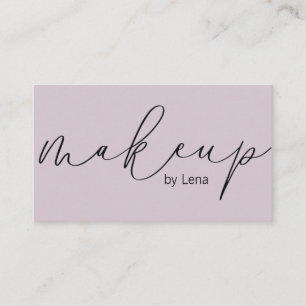Elegant Typography Makeup Business Card
