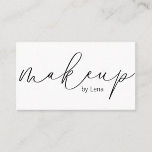 Elegant Typography Makeup    Business Card