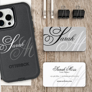 Elegant Typography Monogram Business Card