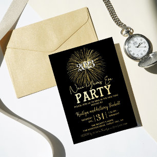 Elegant Typography New Year's Eve Party Real
