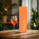 Elegant Typography Orange Bridal Shower Wine Box<br><div class="desc">Add a splash of colour and style to your "Love at First Spritz" bridal shower with this custom favour box! Designed in a bold orange shade with elegant name personalization, this box is perfect for holding small treats, mini bottles, or thoughtful gifts for your guests. Ideal for Prosecco-themed parties, bubbly...</div>