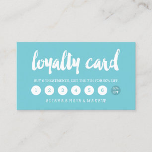 elegant typography robbin egg blue loyalty card