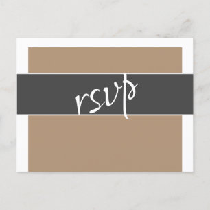 Elegant Typography RSVP Menu Choise Wedding Card