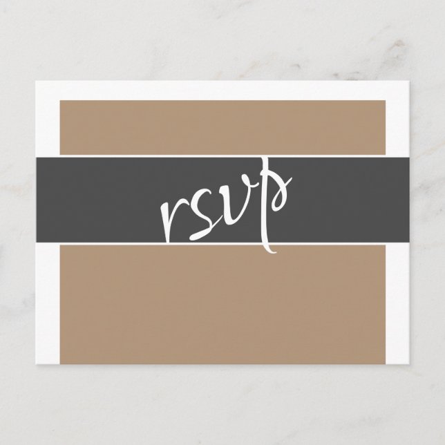 Elegant Typography RSVP Menu Choise Wedding Card (Front)