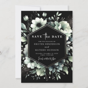 Elegant Typography Sage Green Wedding Save The Date