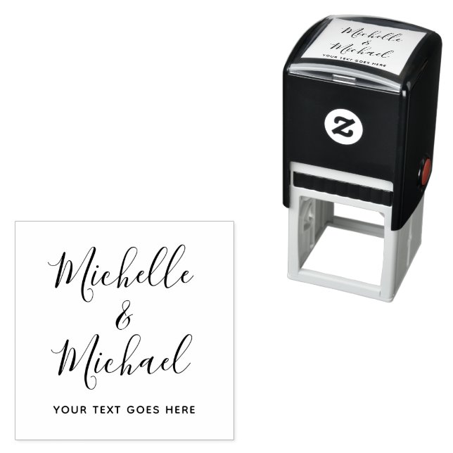 Elegant Typography Script Name Text Template Self-inking Stamp (In Situ)