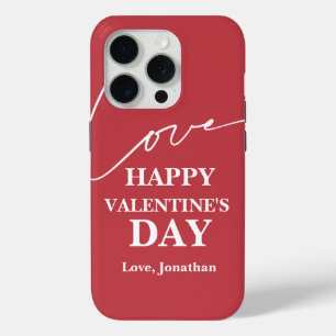 Elegant Typography Valentines day couple  iPhone 15 Pro Case