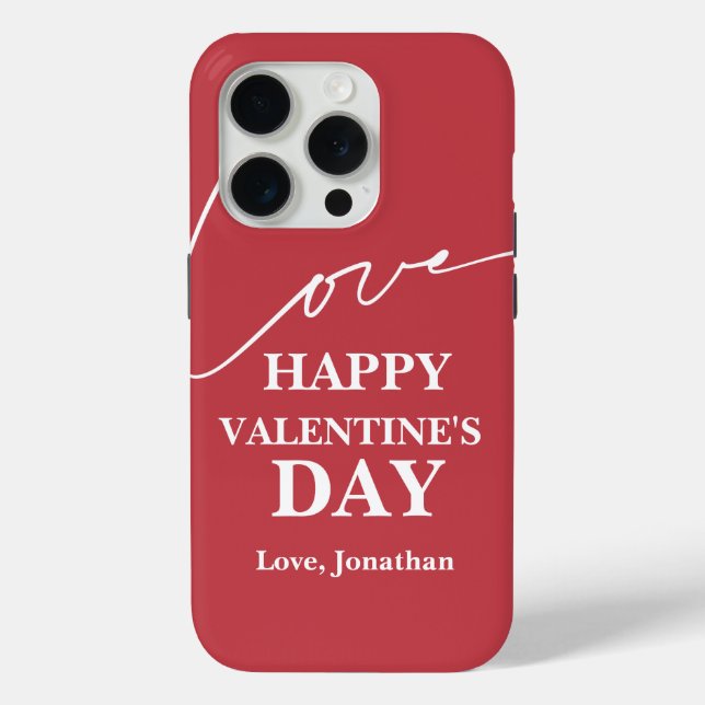 Elegant Typography Valentines day couple  Case-Mate iPhone Case (Back)
