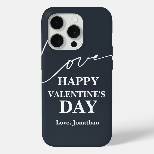 Elegant Typography Valentines day couple  Case-Mate iPhone Case (Back)