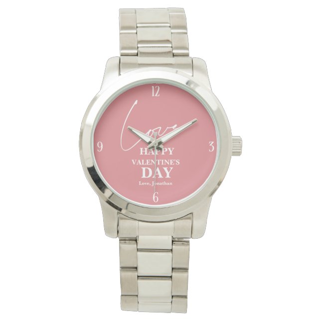 Elegant Typography Valentines day couple  Watch (Front)