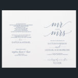 Elegant Typography Wedding Programs Dusty Blue -SP<br><div class="desc">Elegant, Romantic Calligraphy Wedding Programs (Dusty Blue) - Happily Ever After (Special Request): Your guests will love being able to follow along with your wedding order of service with this romantic calligraphy / typography wedding ceremony program in dusty blue. These will come unfolded (with no crease). The design colour is...</div>