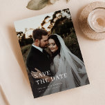 Elegant Typography Wedding Save The Date Photo Invitation<br><div class="desc">Announce your special day with our Elegant Typography Wedding Save The Date Photo Invitation. This elegant card features a beautiful photo with a clear vellum overlay in the front and in the back.</div>