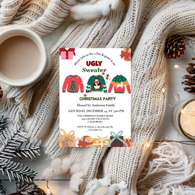 ELegant Ugly Sweater christmas party  Invitation (Creator Uploaded)