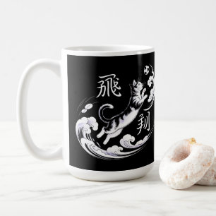 Elegant Ukiyo-e Cat Soccer Gift for Japanese Art  Coffee Mug