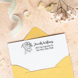 Elegant Unicorn, Custom Return Address Rubber Stamp