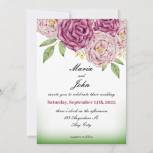 Elegant Unique Chic Romantic Minimalist Classic  Invitation