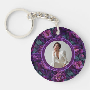 Elegant Unique Gifts For Men Custom Peonies Keychain