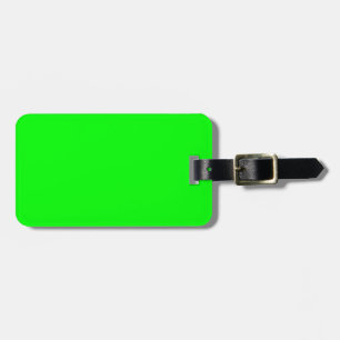 Elegant Unique Lime Green, Solid Colour Background Luggage Tag