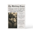 Elegant Unique Newspaper Photo Wedding